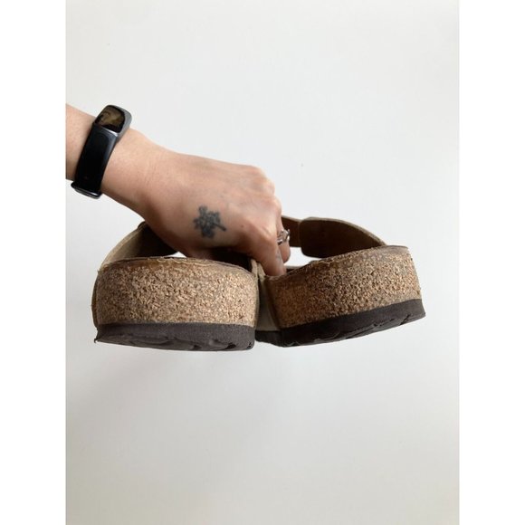 Lot of 2 BIRKENSTOCK Arizona Brown Oiled Leather Strappy Sandals Slides, Size 44 - Picture 14 of 16